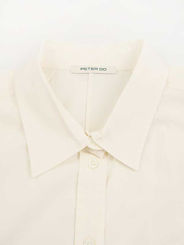 PETER DO ピーター ドゥー 22AW コットンブロードオーバーシャツ PD-FW-482 アイボリー 36 PETER DO ピーター ドゥー 22AW コットンブロードオーバーシャツ