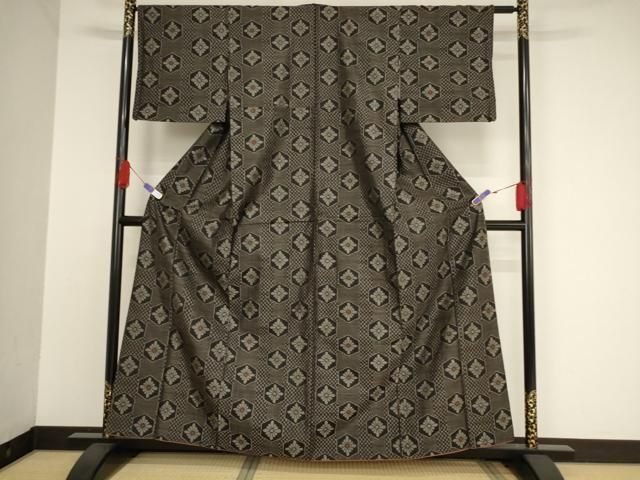 平和屋着物●六通柄袋帯　唐織　花鳥文　黒地　金糸　正絹　逸品　CAAY2571hy 平和屋着物◎六通柄袋帯 唐織 流水花文 黒地 金糸 正絹 逸品