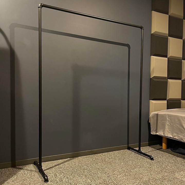 ハンガーラック 120 ガス管 アイアン パイプ 黒 収納 什器 古着