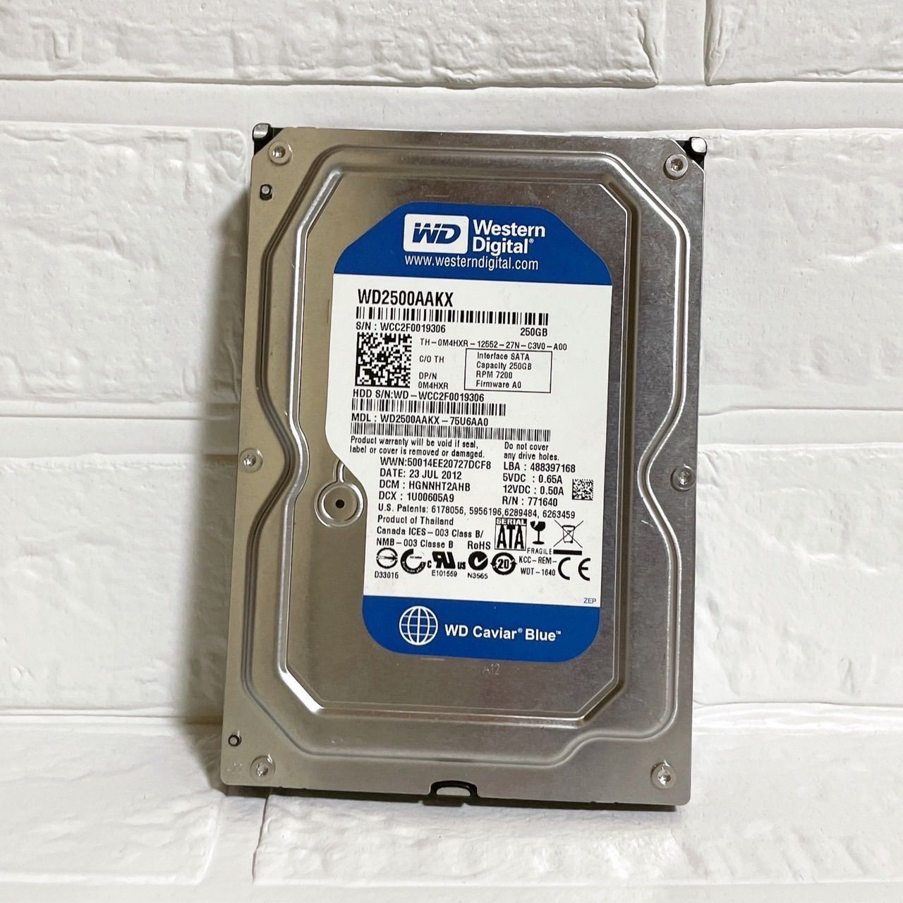 HL30】 wd2500aakx-753ca1、DCM dannhtjmh、Westernデジタル250 GB SATA 3.5ハードドライブ -  メルカリ