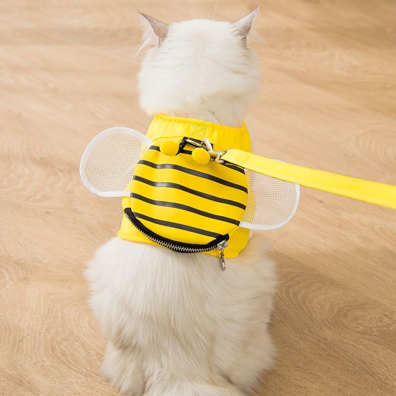 メルカリShops - 犬 猫 みつばち ハーネス リード 蜜蜂 ミツバチ かわいい イエロー