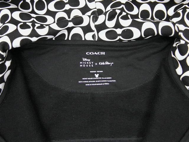  コーチ COACH ディズニーミッキーマウス×キースヘリング フルジップ スウェットシャツ パーカー フーディー C 6370 Mサイズ パーカー トップス