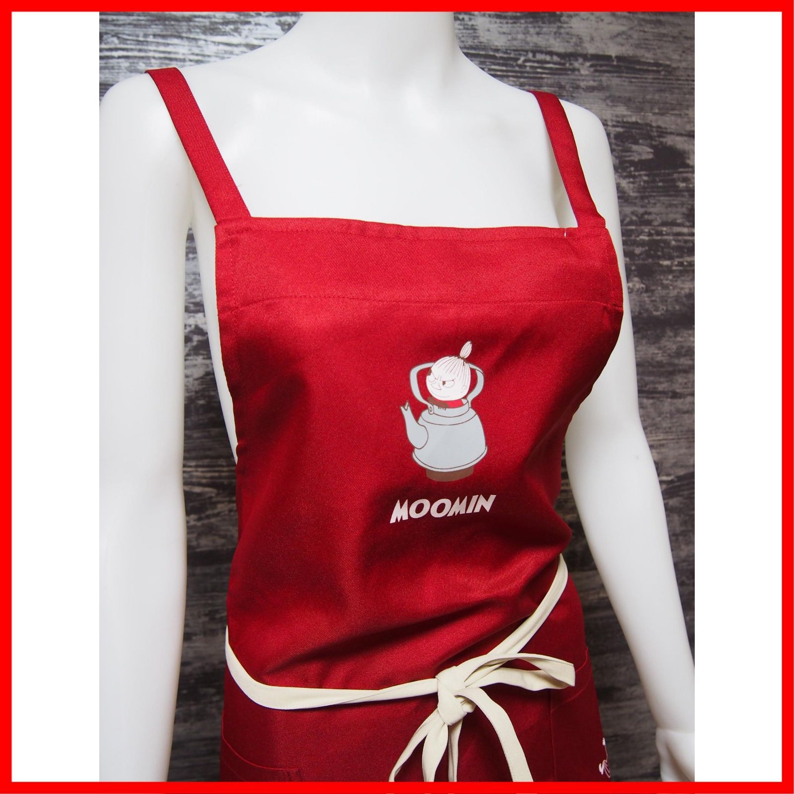 在庫 レッド Free ムーミン エプロン Size ツジセル