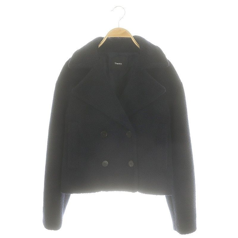 Theory セオリー Pコート Teddy Fleece テディ ショート S セオリー Theory 22AW TEDDY FLEECE FAUX FUR PEACOTE Pコート