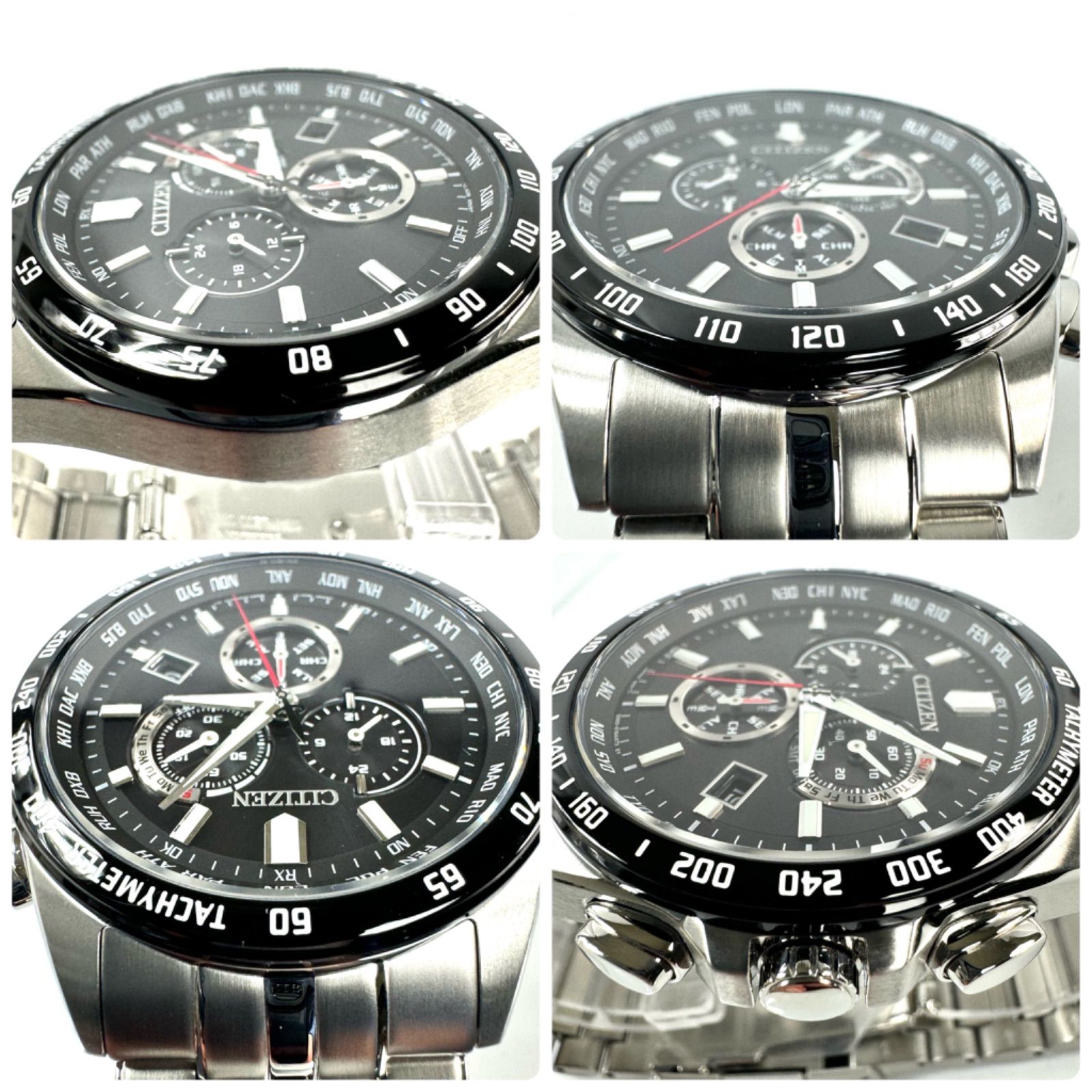 美品】シチズン シチズンコレクション E660-S119936 電波ソーラー 黒 