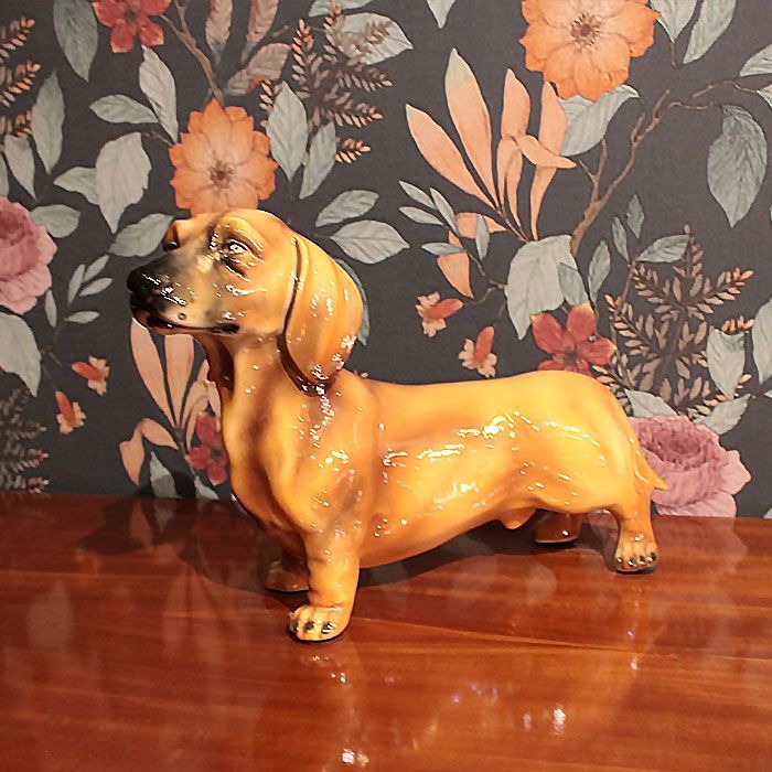 イタリア製 ミニチュアダックスフンド Miniature Dachshund 置物 犬