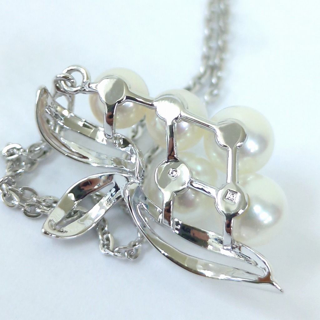 MIKIMOTO ミキモト パール ネックレス シルバー 5粒 5mm - メルカリ