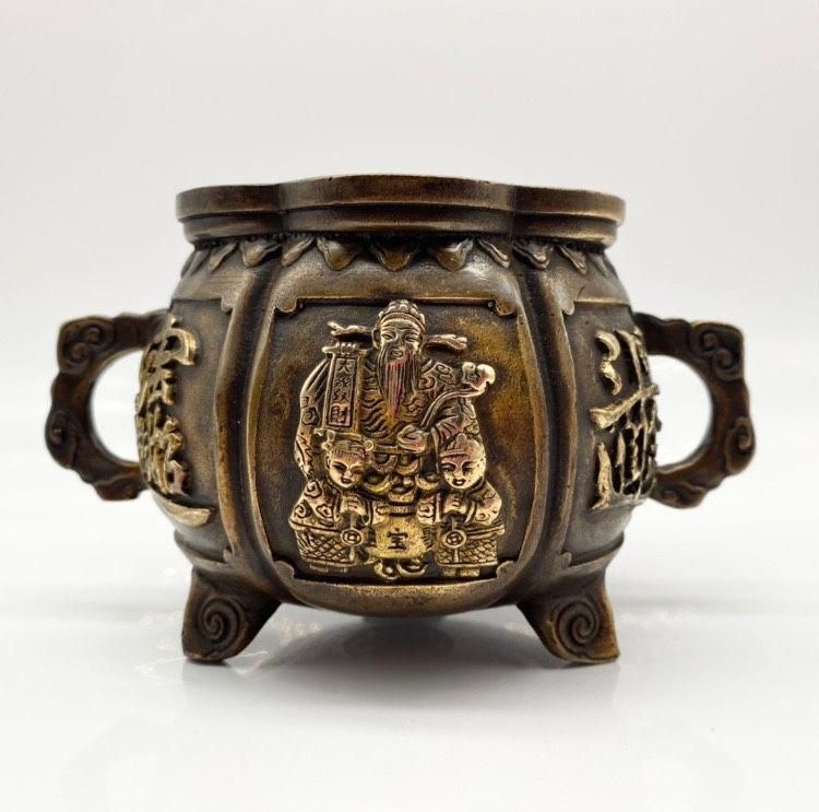 銅 細工 茶道具　香道具 財神香炉 聚宝盆 装飾品 工芸品 美術品 置物 銅 細工 茶道具 香道具 財神香炉 聚宝盆 装飾品 工芸品 美術品 置物
