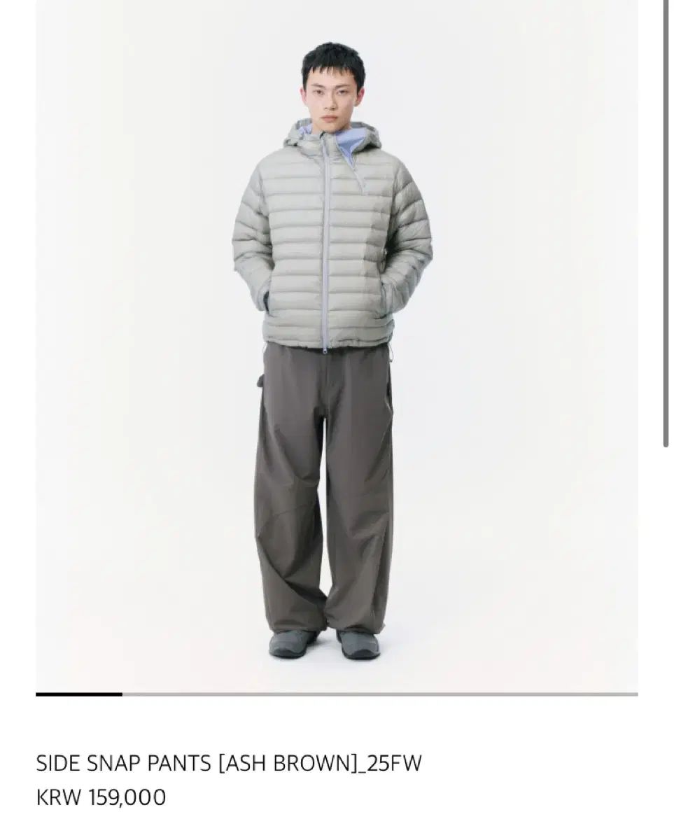サンサンギア サイド スナップ パンツ アッシュ 茶色 25fw ゴープコア