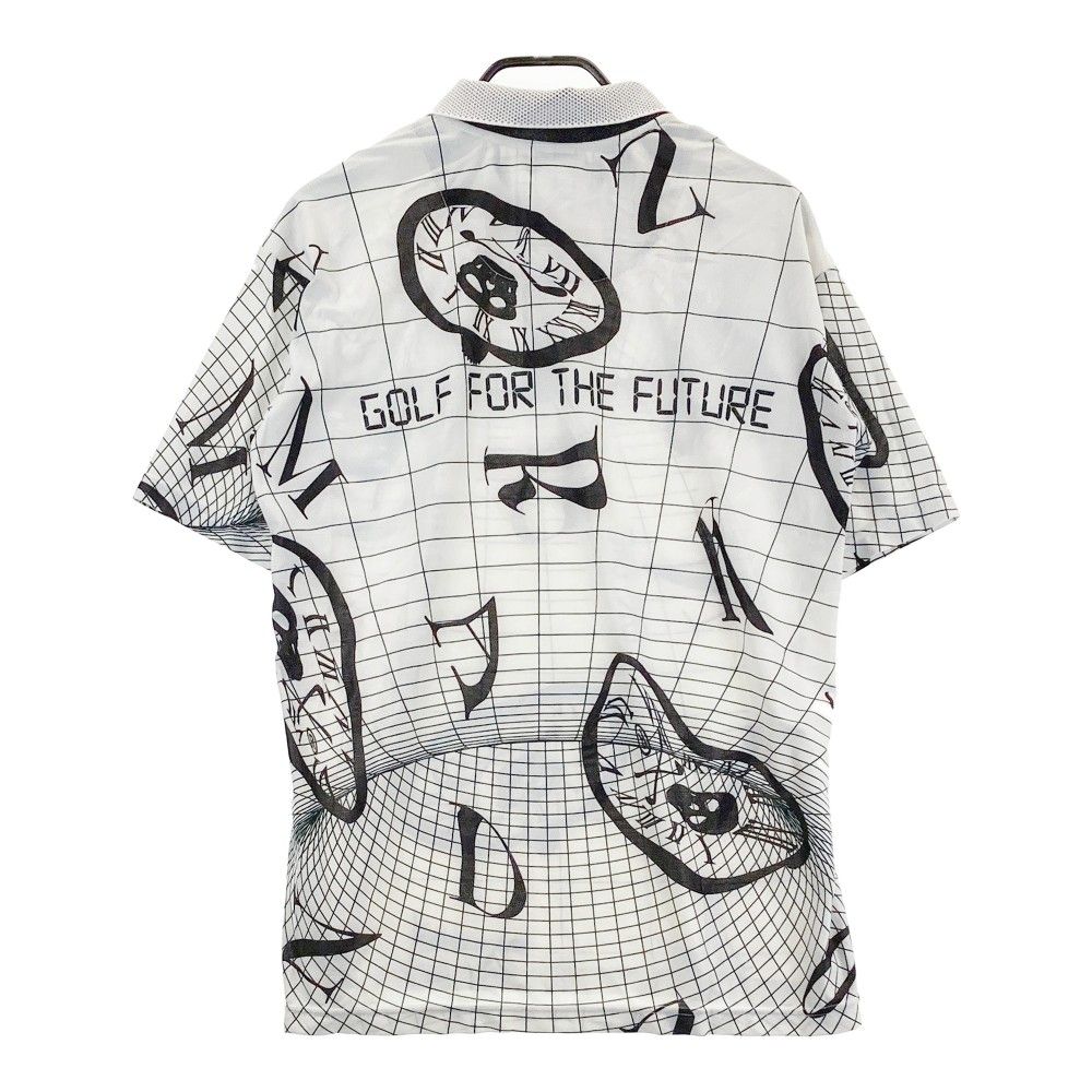 サイズ 48 MARK-LONA マークアンドロナ 半袖ポロシャツ 総柄 ホワイト系 240101352425 ゴルフウェア メンズ ストスト