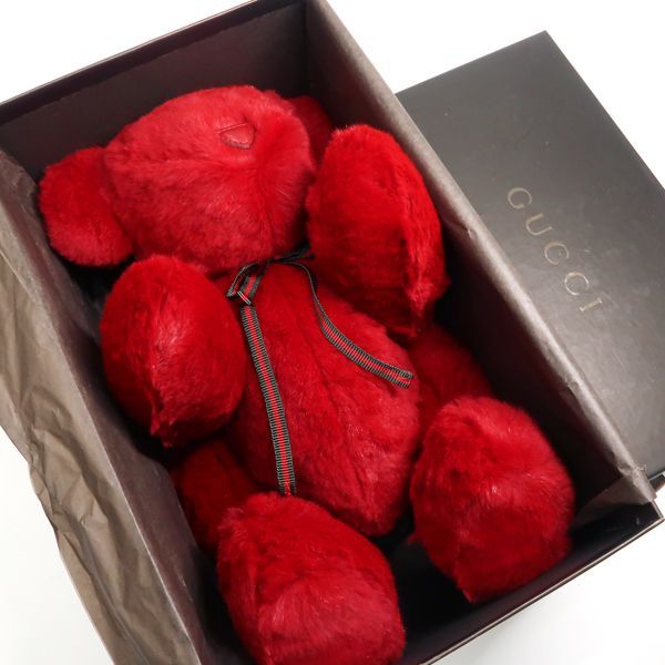 【希少】 GUCCI グッチ テディベア ファー ぬいぐるみ クマ くま 希少】 GUCCI グッチ テディベア ファー ぬいぐるみ クマ くま