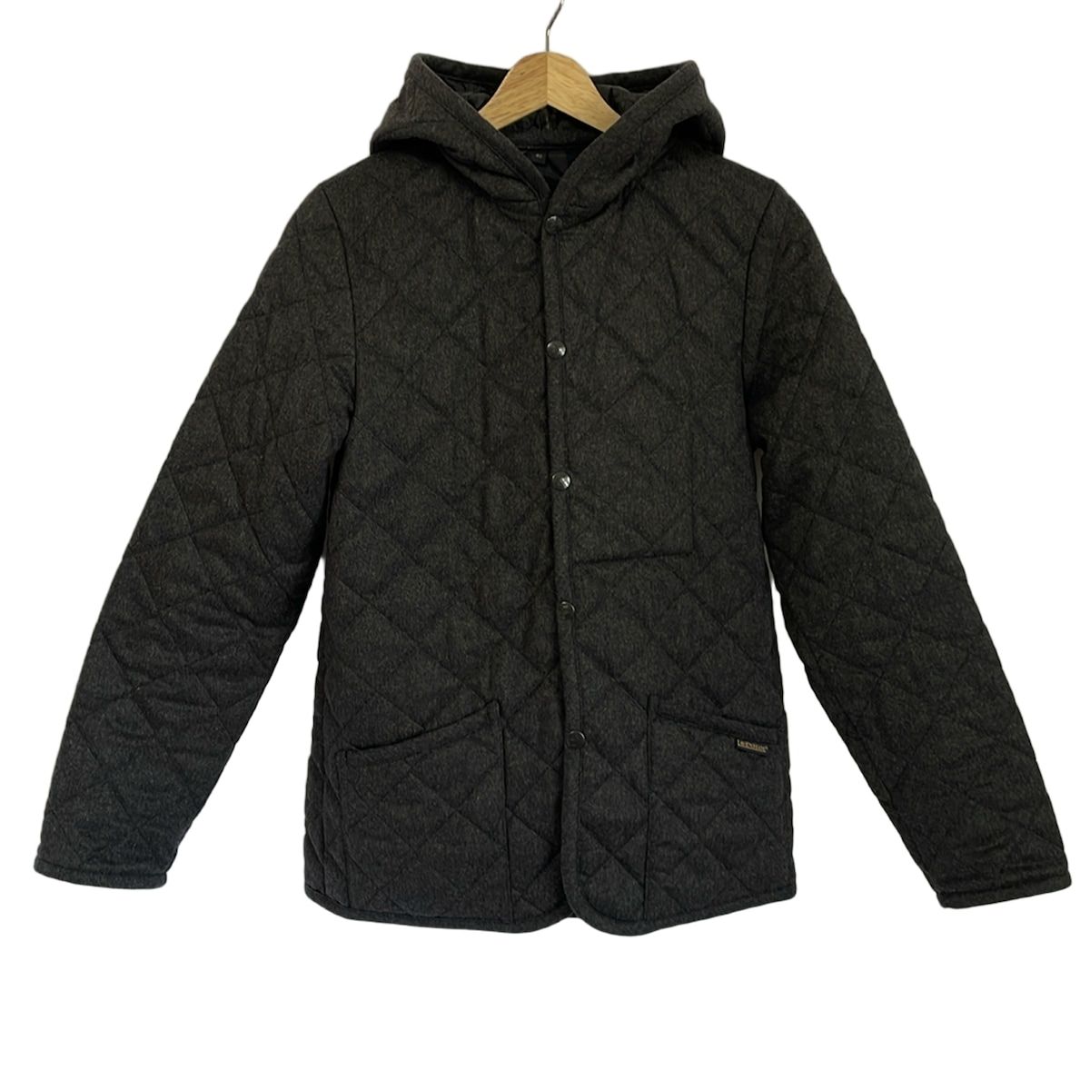 LAVENHAM ラベンハム ブルゾン サイズ40 M レディース - ダークグレー×黒 長袖|キルティング|中綿|秋|冬