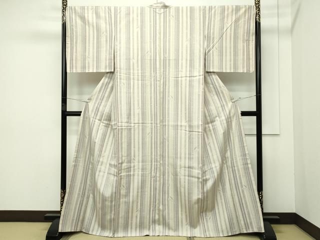 平和屋本店□極上 結城紬 奥順謹製 はたおり娘 100亀甲 平織り 竹並び