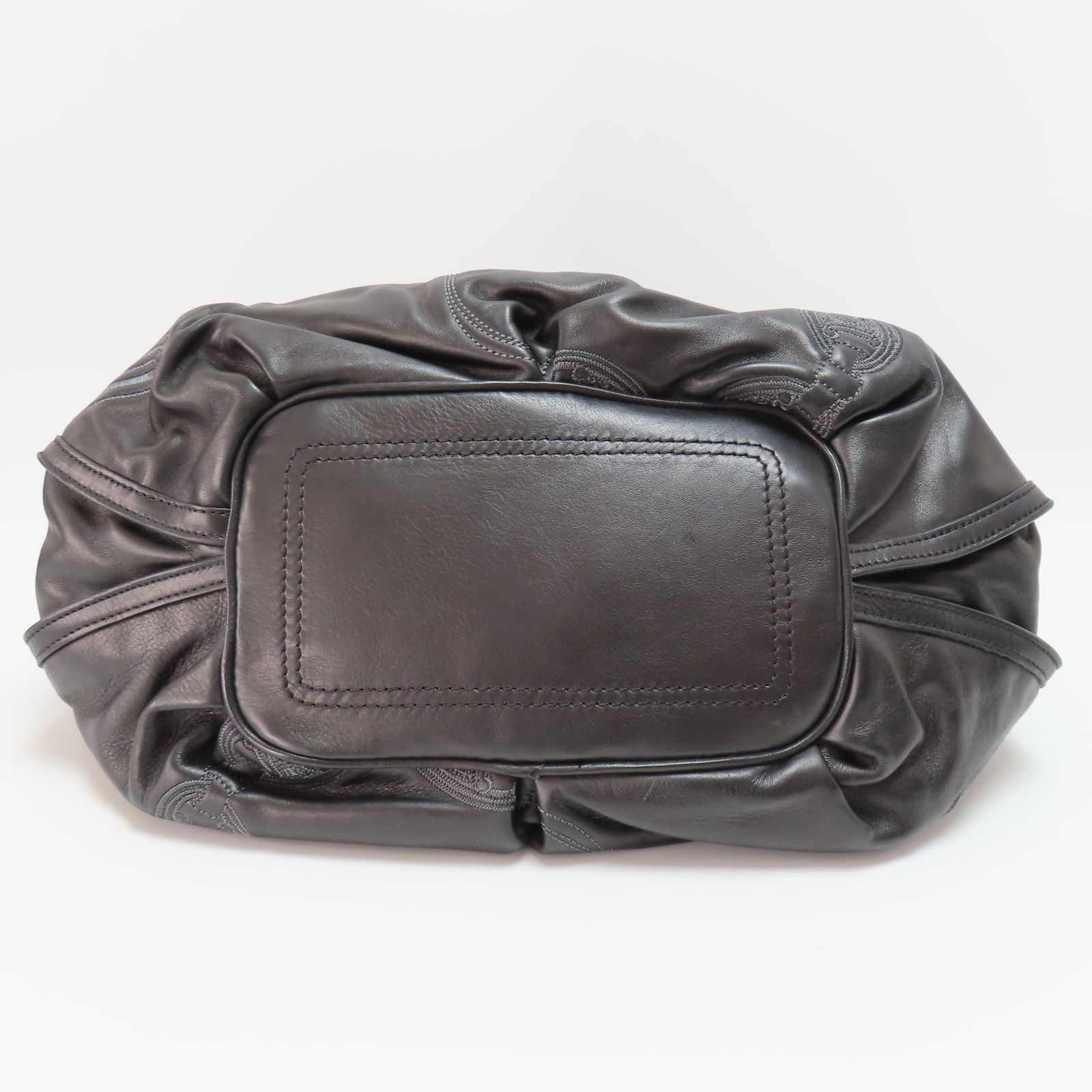 M11 美品 CELINE セリーヌ ビタースウィート マカダムロゴ刺繍  