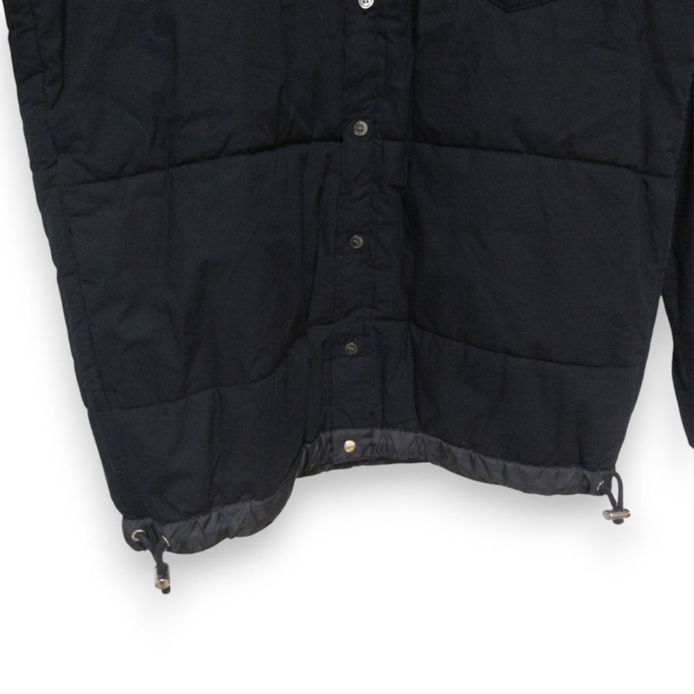 sacai シャツジャケット Sacai スプレッドカラー パネル シャツジャケット | ブルー