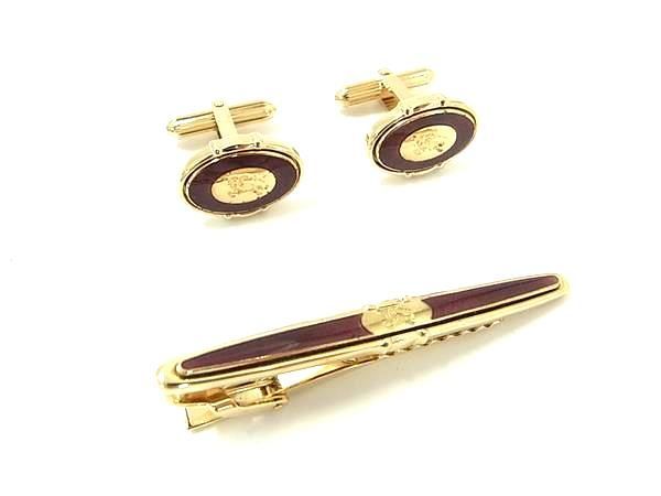 □美品□ BURBERRY バーバリー カフス カフリンクス タイピン アクセサリー 紳士 ビジネス メンズ ボルドー系×ゴールド系 DF2799 -  メルカリ