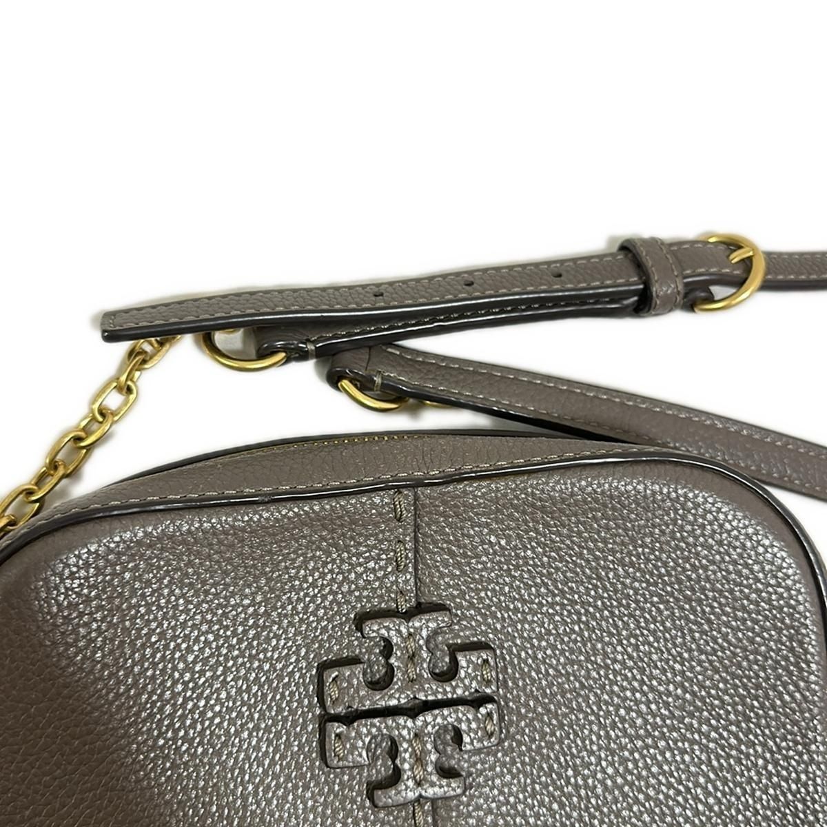 TORY BURCH(トリーバーチ) ショルダーバッグ - グレーブラウン タッセル/ミニバッグ レザー - メルカリ