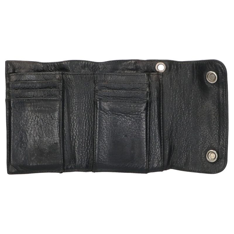 クロスボールボタンレザーウォレット財布