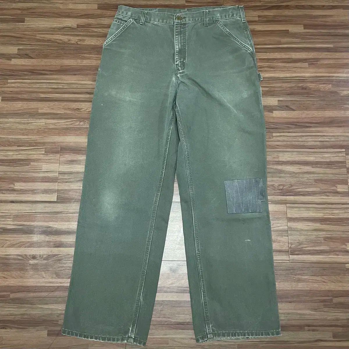 Carhartt カーハート b11 mos モスグリーン シングルニー カーペンター ワークパンツ 36