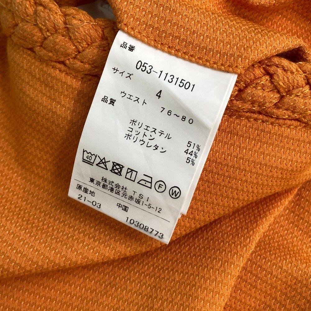 サイズ：4 PEARLY GATES パーリーゲイツ  ストレッチパンツ  オレンジ系 [240101457623] ゴルフウェア メンズ ストスト サイズ：4 PEARLY GATES パーリーゲイツ ストレッチパンツ