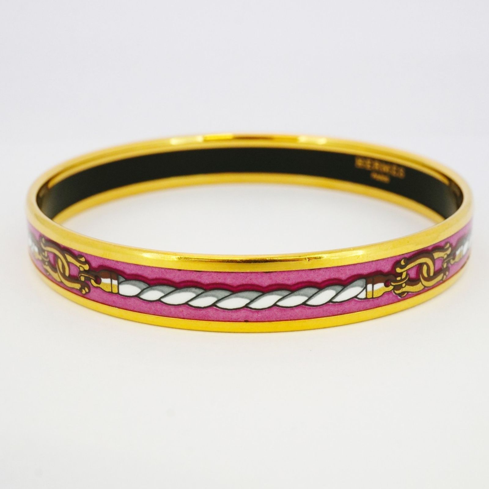 エルメス Hermes エルメス バングル エマイユPM GPメッキ 七宝焼き ゴールド ピンクレディース FORTGASGNV_COM_BR