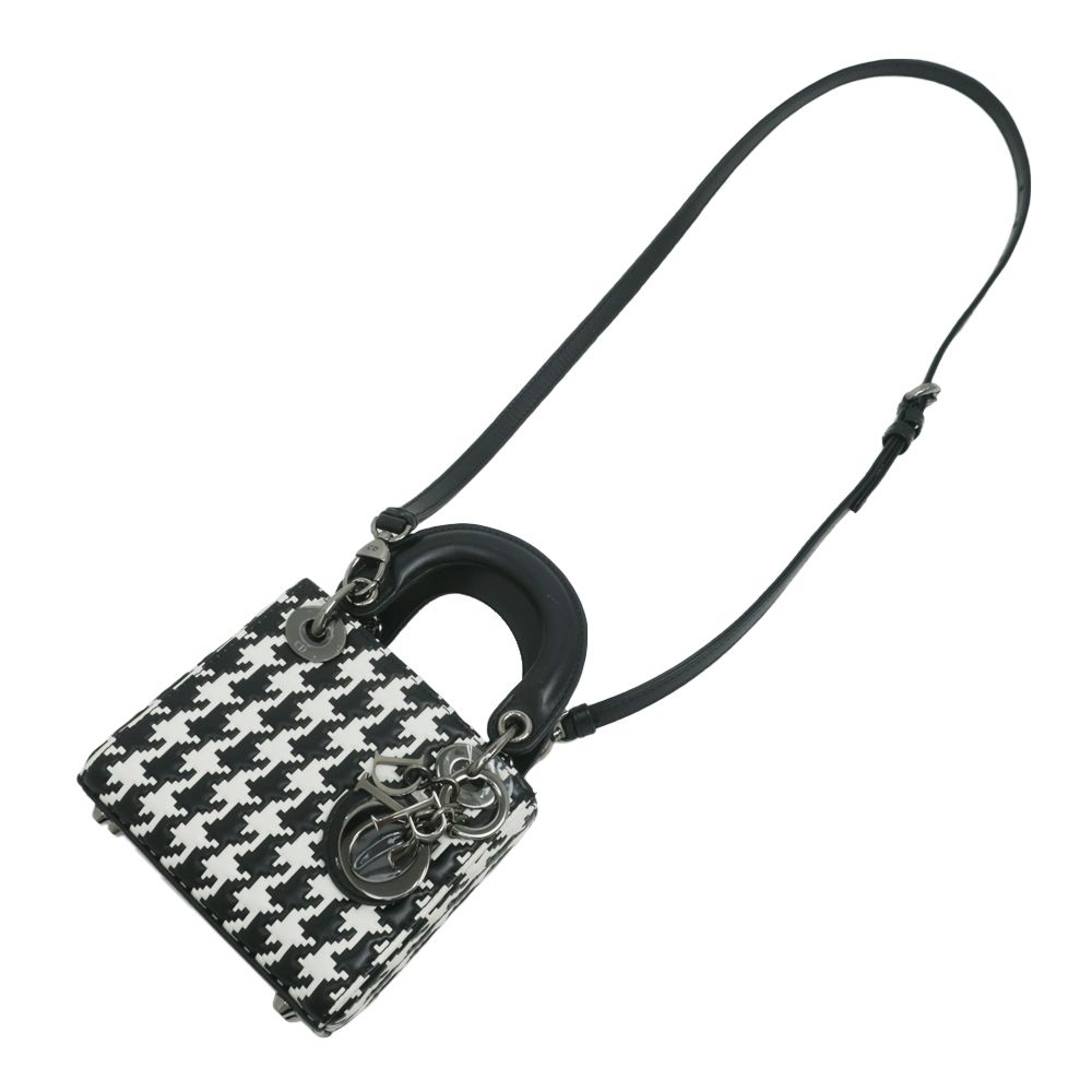 ディオール LADYDIOR ハンドバッグ ショルダー 千鳥柄 名東】ディオール LADYDIOR ハンドバッグ レディディオール