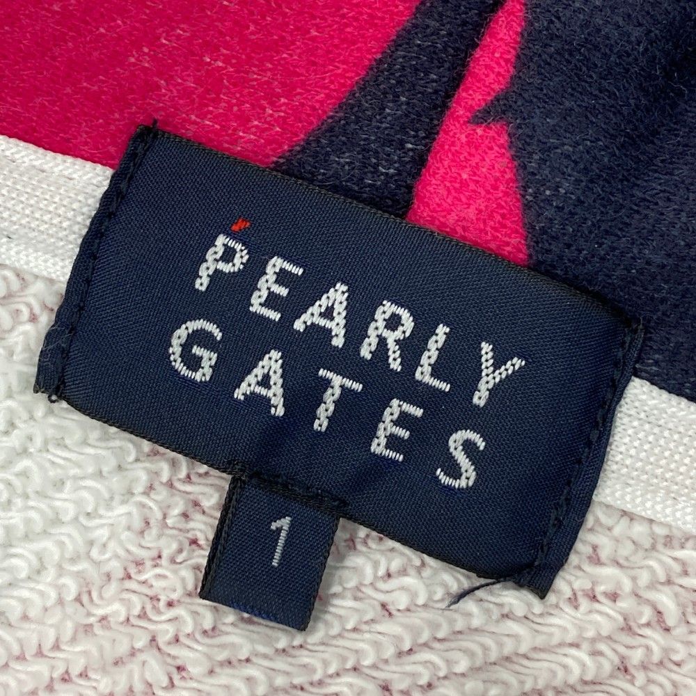 サイズ：1 PEARLY GATES パーリーゲイツ  スウェットジップパーカー 花柄 ネイビー系 [240101465064] ゴルフウェア レディース ストスト サイズ：1 PEARLY GATES パーリーゲイツ スウェットジップ