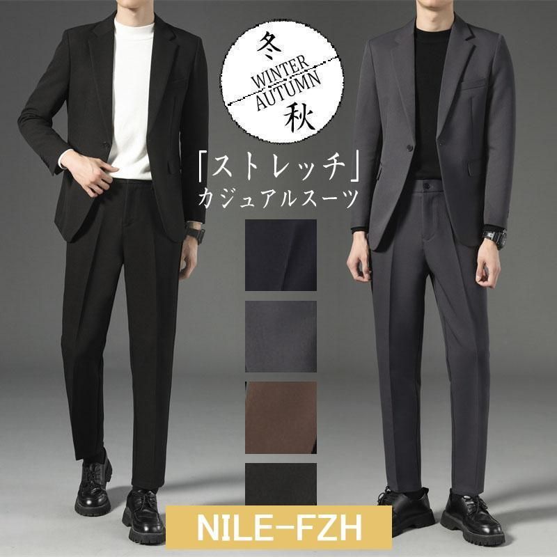 バーバリーロンドン カシミヤ混/ストライプ柄 スーツセットアップ L