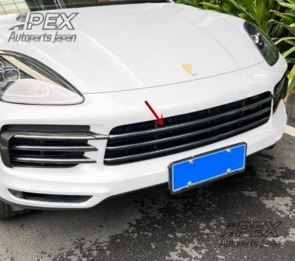 ◆ポルシェ カイエン 958 2014-2017年 後期 3色可選 フロントグリル カバー フロントパネル トリム ガーニッシュ FFCRYSTALESIA_COM