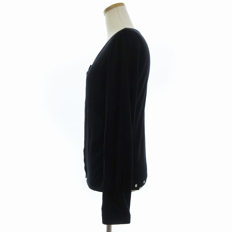 agnes b.◆カーディガン(薄手)/1/コットン/BLK/無地/01001824 agnes b.｜WEB限定 ロゴ コットン 長袖 カーディガン
