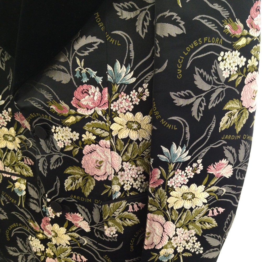 GUCCI (グッチ) 19SS SILK FLOWER BLAZER シルク 総柄花柄 ブレザー