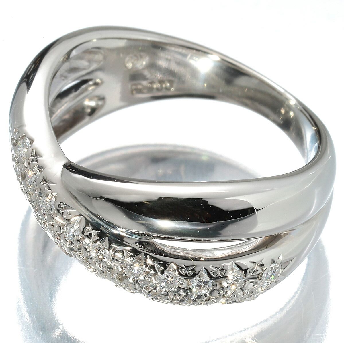 美品 タサキ ダイヤ 0.98ct リング Pt900 K18 レディース SIZE