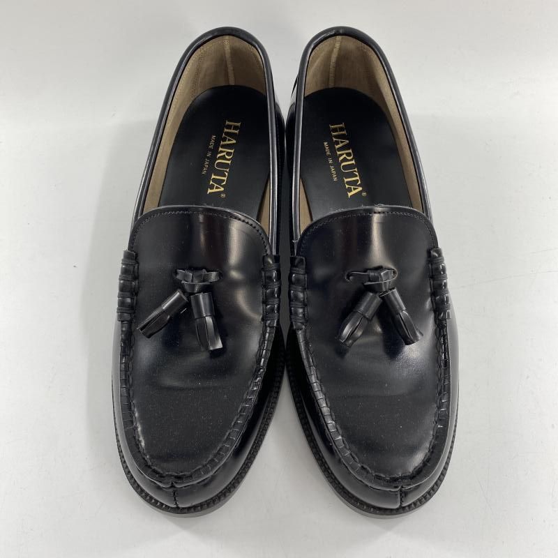 ほぼ未使用⭐️HARUTA ハルタ 26.5 タッセルローファー ブラック HARUTA ローファー26.5ブラックメンズ 中古】HARUTA タッセル