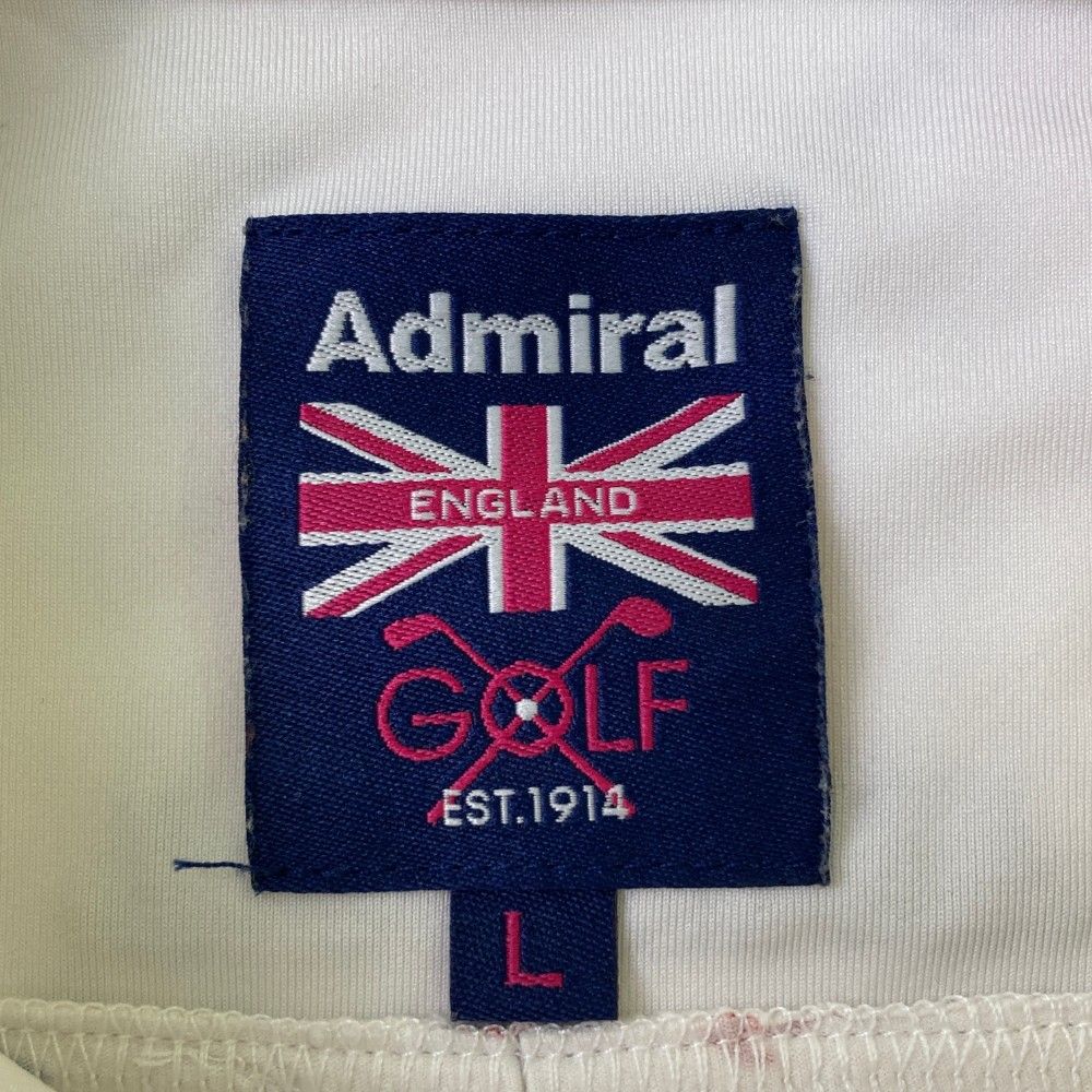 Admiral ウェア　Ｌ サイズ：L ADMIRAL アドミラル 長袖ポロシャツ ロゴ総柄