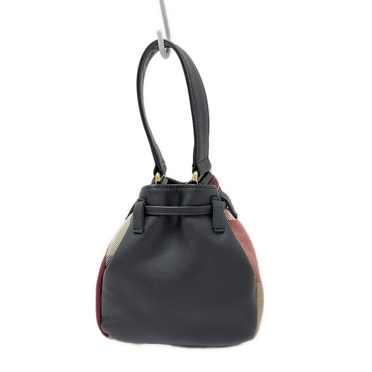 【美品】ブルーレーベルクレストブリッジ　ハンドバック　2way チェック　巾着 BLUE LABEL CRESTBRIDGE(ブルーレーベルクレストブリッジ