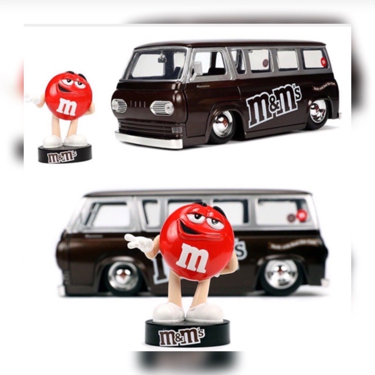 M&M'S 1/24 ミニカー ＆ レッドフィギュア【エムアンドエムズ