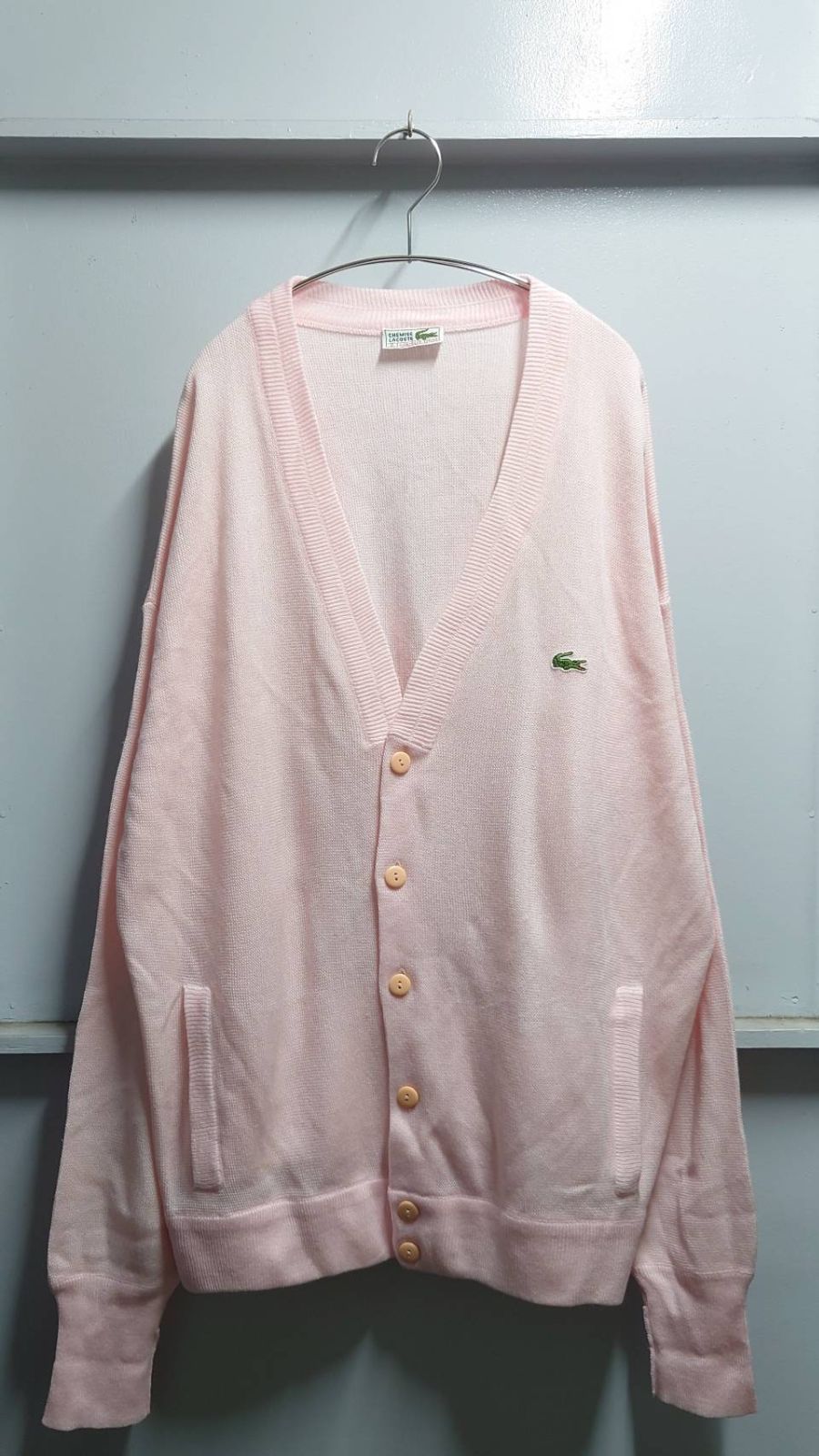 70-80’s CHEMISE LACOSTE スペイン製 BASI HNOS S.A.” アクリルカーディガン サイズG