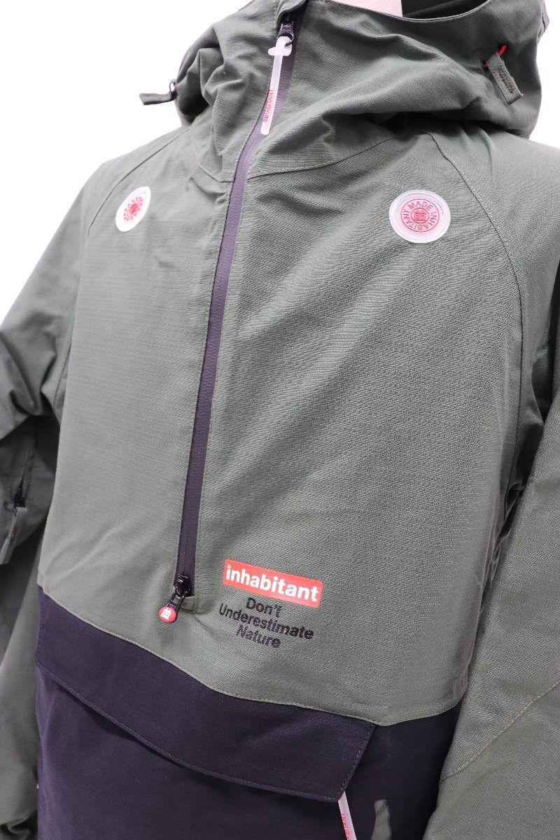 inhabitant - inhabitant インハビタント メンズ スノーボードジャケット アイアノラック XS オリーブ IH5720T05 R2504-031 inhabitant インハビタント メンズ スノーボードジャケット アイ