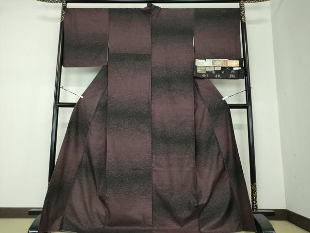 平和屋着物●都喜ヱ門　藤絹織物謹製　本場染大島紬　利休趣　純泥染　茶染　渚のバラード　大丸扱い　証紙付き　正絹　逸品　DAAS3920ps 平和屋着物○都喜ヱ門 藤絹織物謹製 本場染大島紬 利休趣 純泥染 茶染