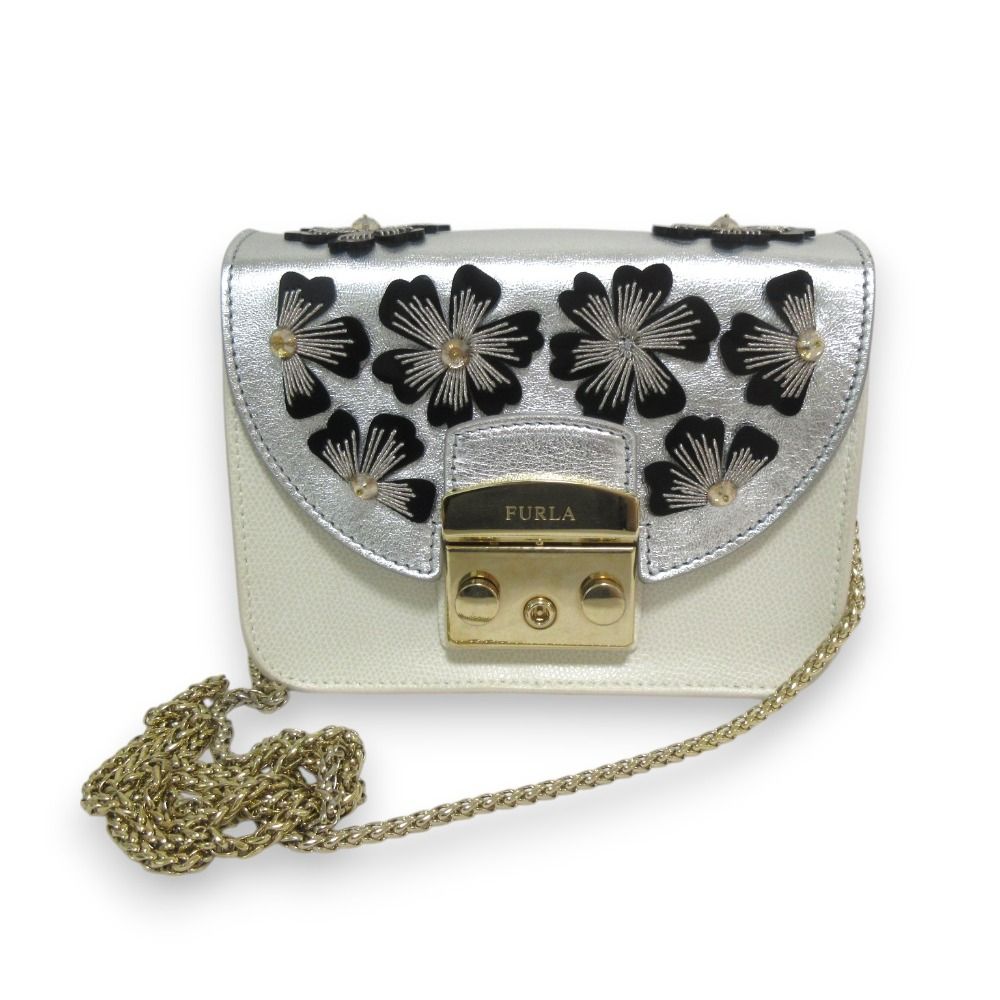 良品 FURLA フルラ メトロポリス レザー チェーン ミニショルダー 