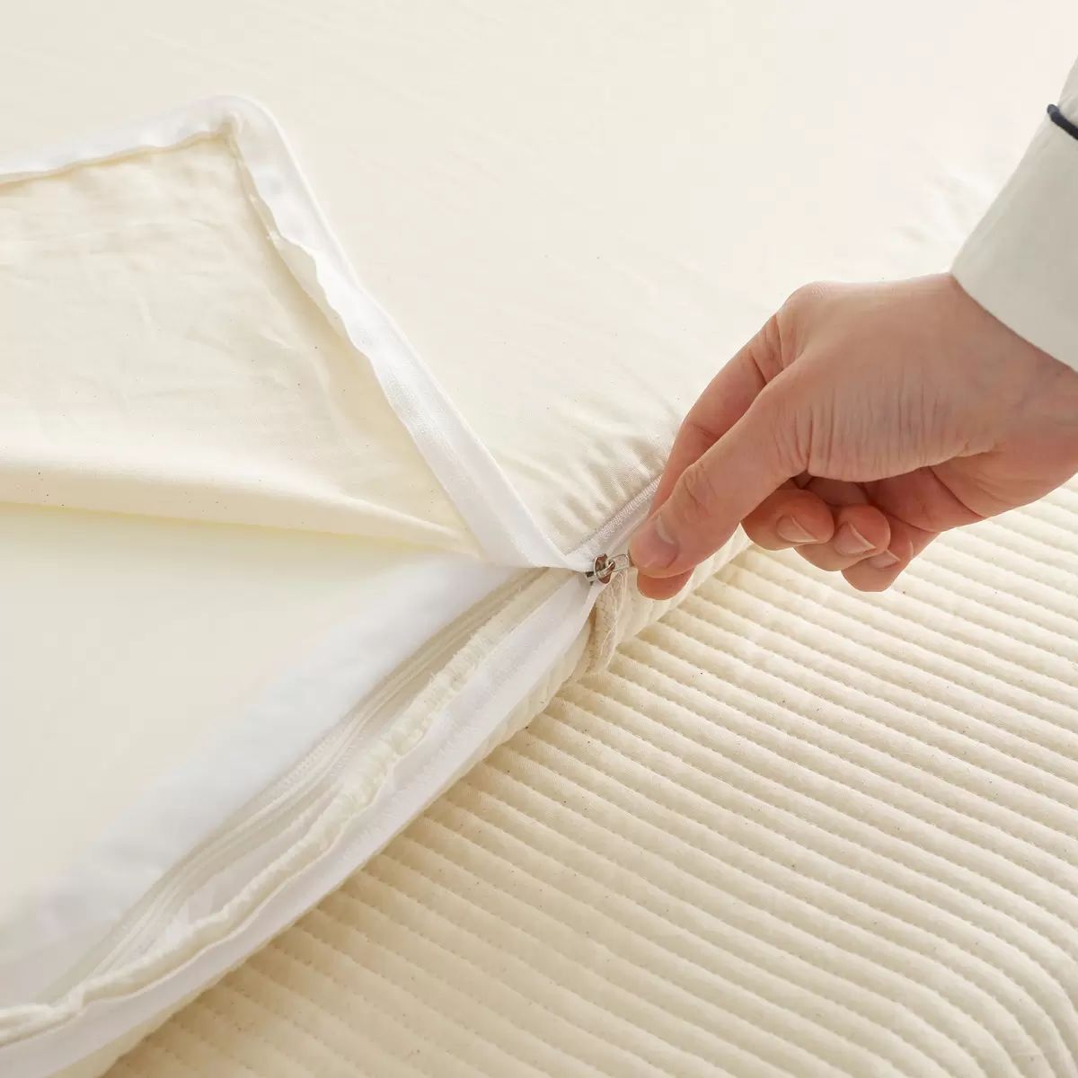 韓国製 コットンメモリーフォームトッパー