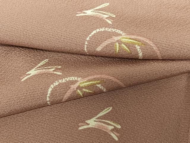 平和屋着物○上質な小紋 笹文 跳び兎 正絹 逸品 未使用 AAAV7525zg