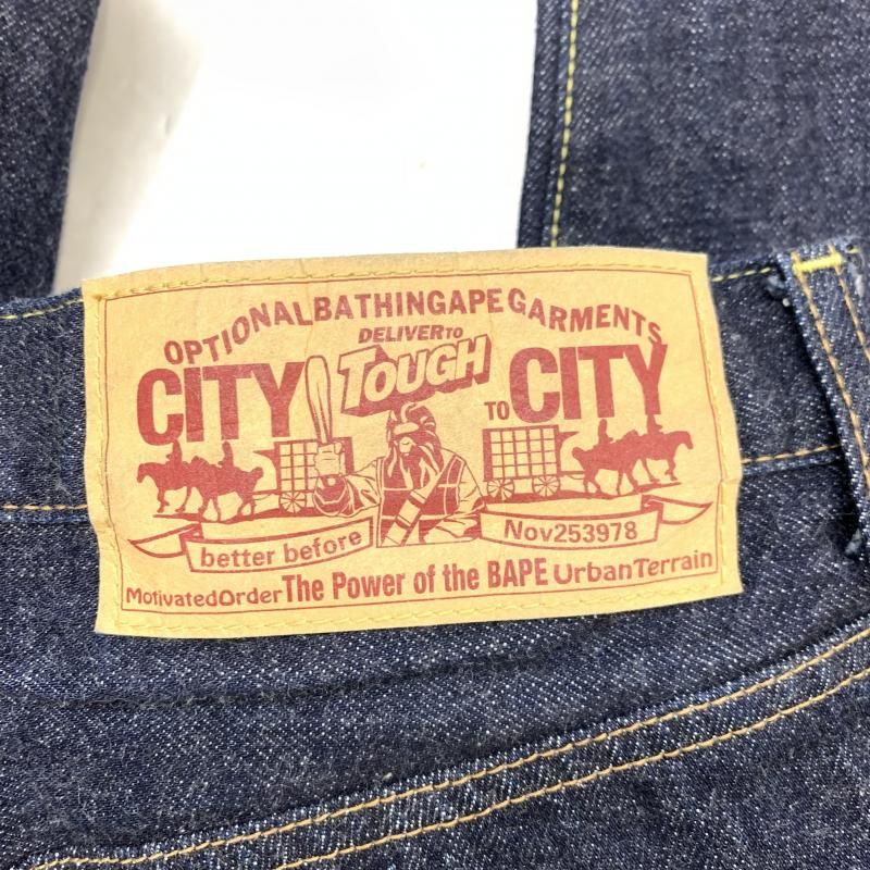 アベイシングエイプ　中古　デニムパンツ　ジーンズ　フロントスター 楽天市場】【中古】A BATHING APE フロントスター ショート