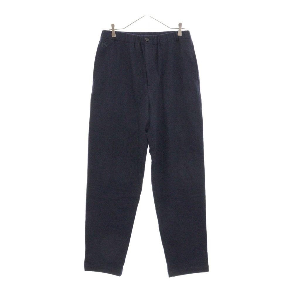 まぁページです。 KENZO (ケンゾー) Wool Logo Patch Straight Pants FB65PA5001RB