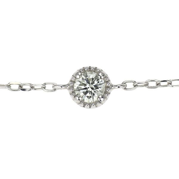 WGブレスレット　ダイヤモンド K10WG ダイヤモンド ブレスレット 0.06ct - メルカリ