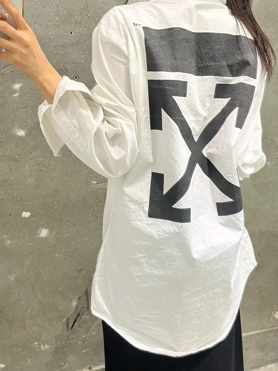 Off White Off-White オフホワイト 19SS 戻る矢印 白 シャツ