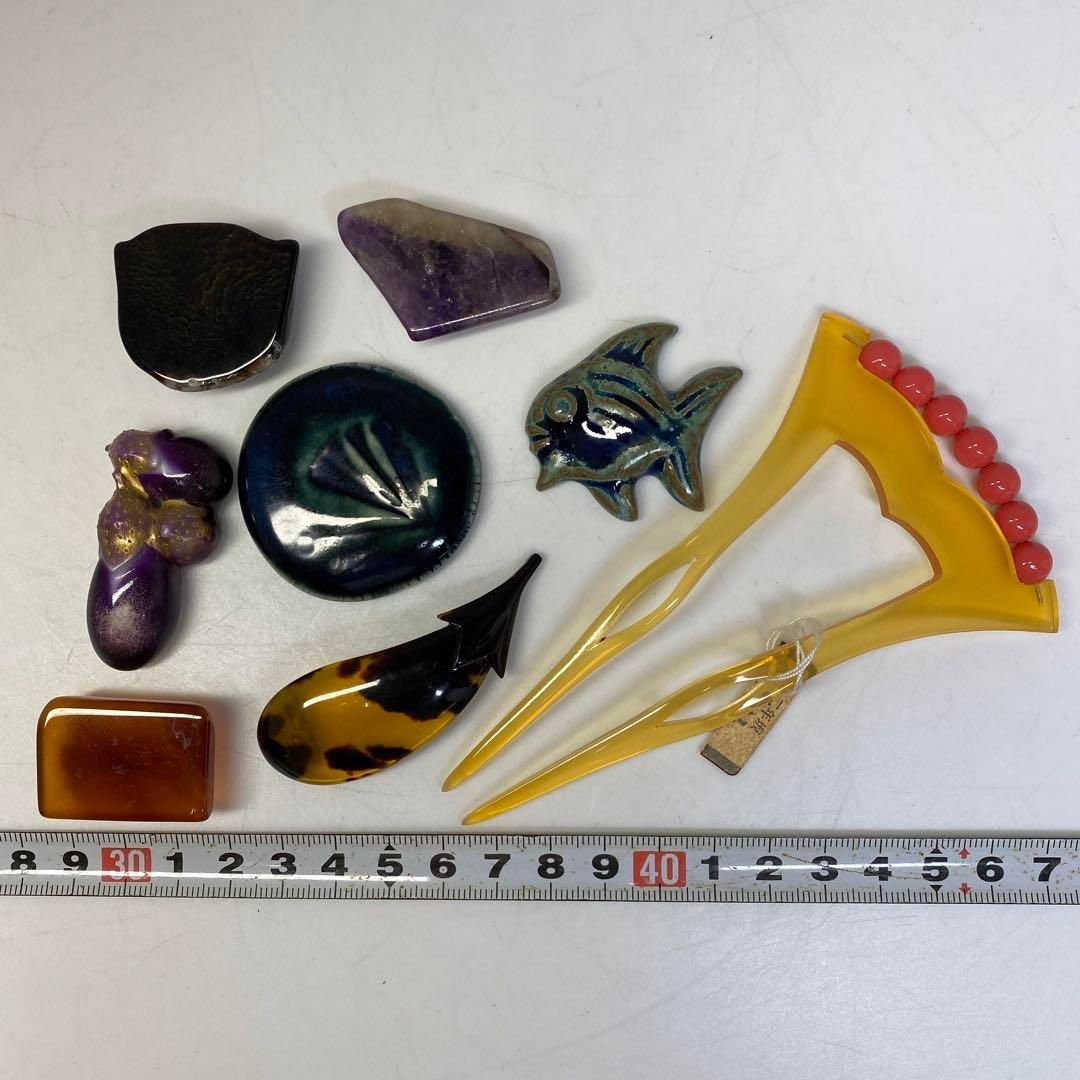 本鼈甲 陶製 帯留 90g 東里6-0803ア㉓