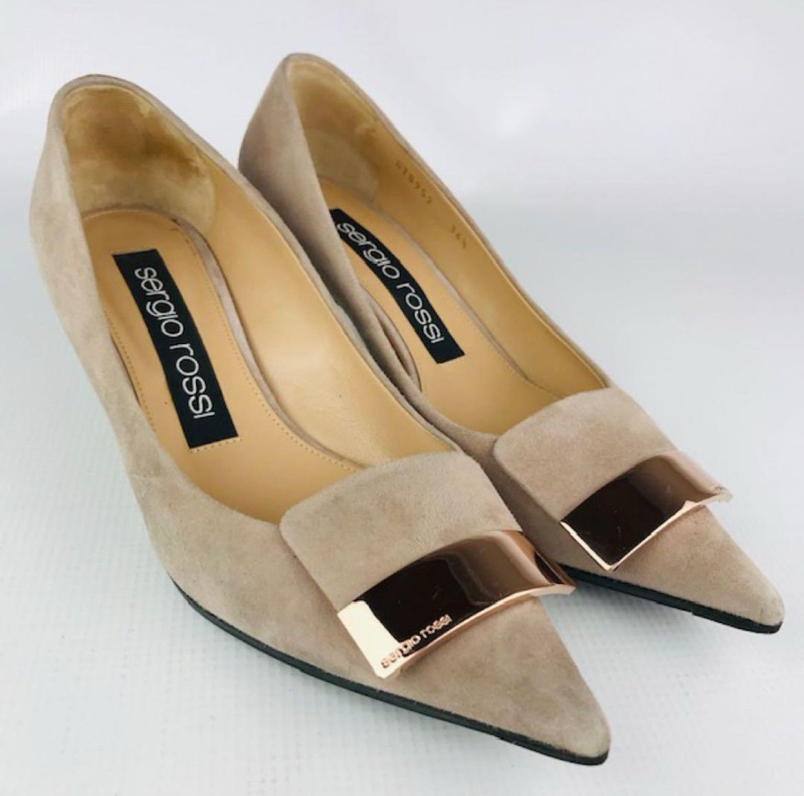 【美品】セルジオロッシ パンプス sr1 スエードレザー サイズ35 1/2 セルジオ ロッシ「sr1」