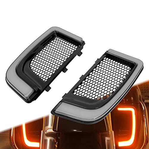 HDBUBALUS バイク LED ロワー フェアリング グリル ターンシグナル