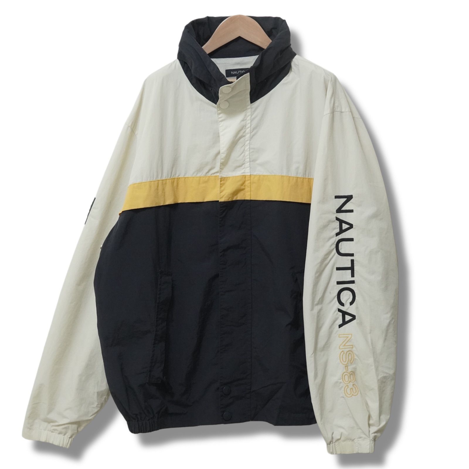 ノーティカ ナイロンジャケット 2XL クリーム色 90s ヴィンテージ 